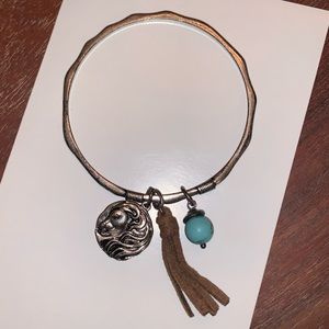 3 charm bangle bracelet